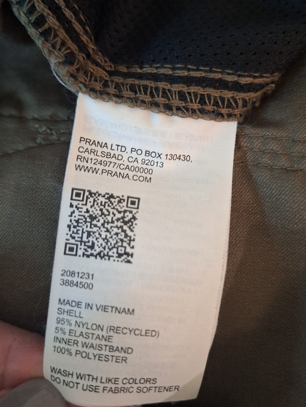 PrAna Zion Stretch Cargo Hiking Shorts 40/08 Olive Green Outdoors Gorpcore - Picture 16 of 16